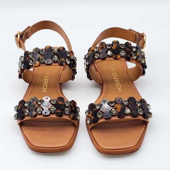 Tory Burch Eleanor Sandals | Brown | FARFETCH Tory Burch Brown Leather Sandal